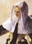 VERMEER VAN DELFT, Jan Young Woman with a Water Jug (detail) r Sweden oil painting reproduction